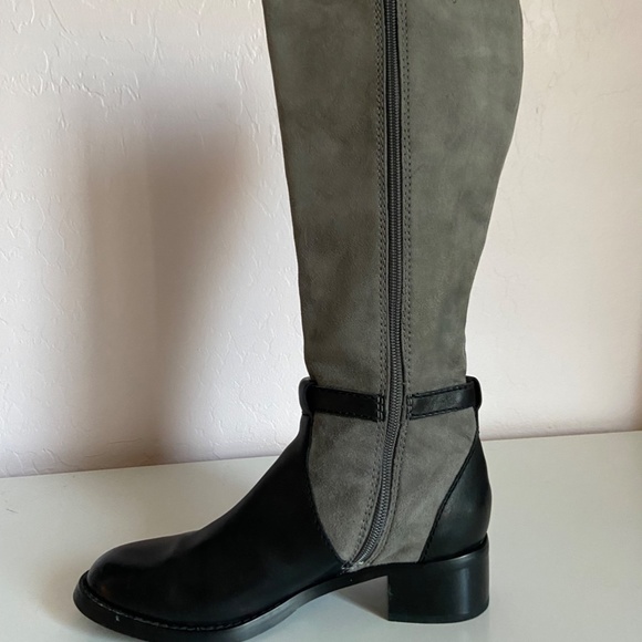 Suede & Leather Riding Boots - Picture 3 of 11